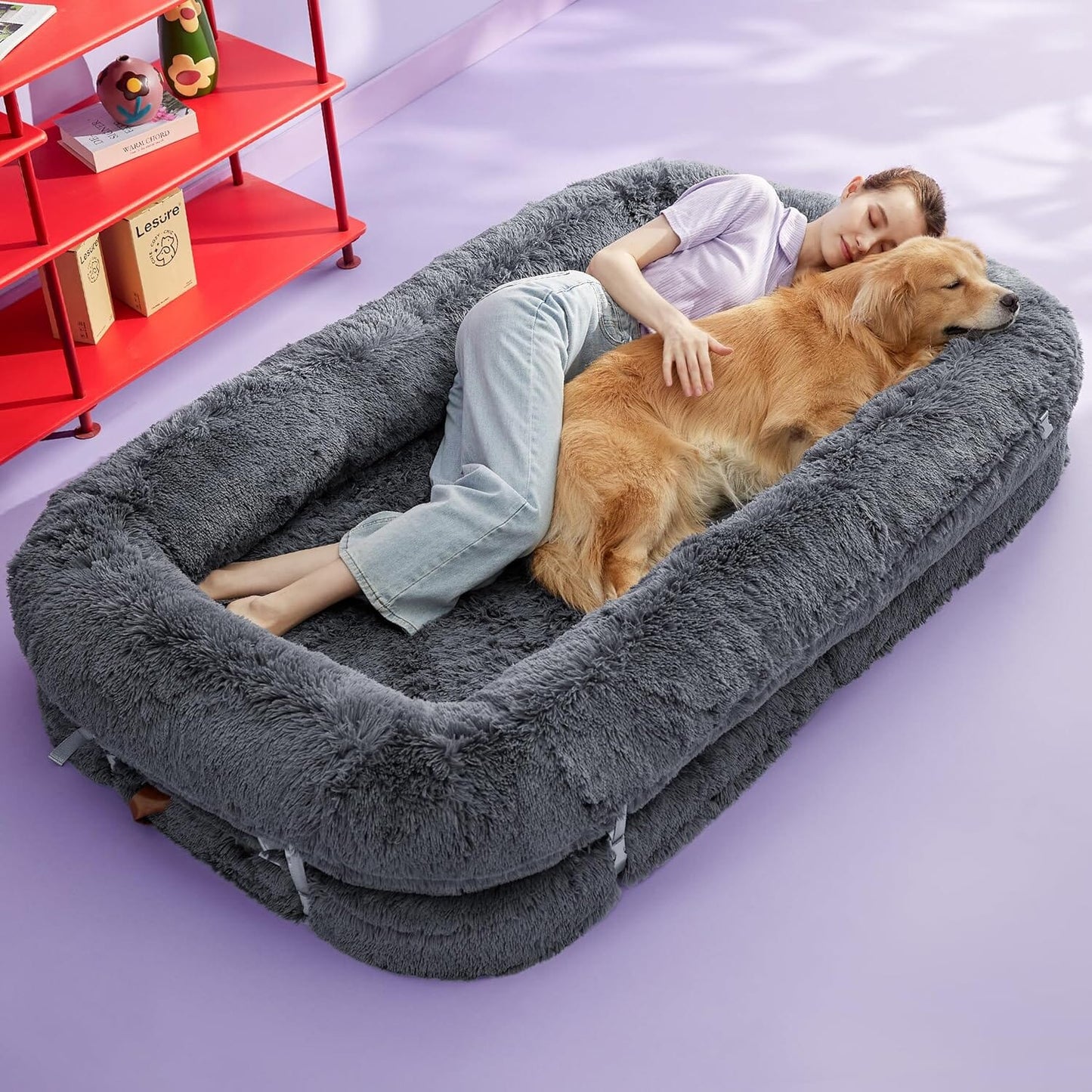 Oppetz 3 in 1 Foldable Human Dog Bed