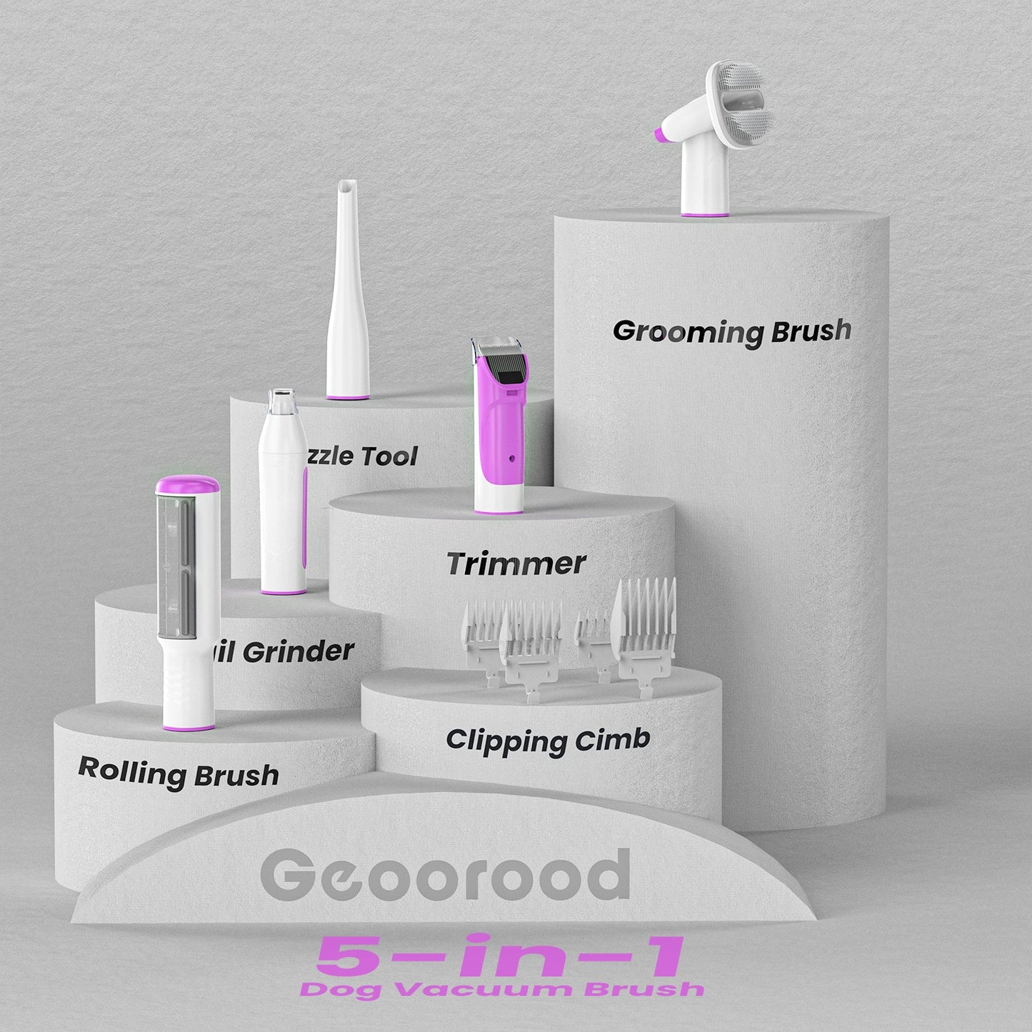 5-in-1 Quiet Dog Grooming Kit
