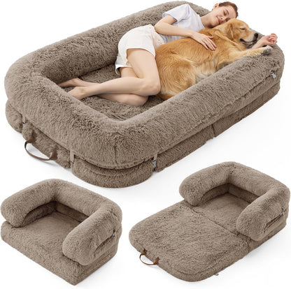 Oppetz 3 in 1 Foldable Human Dog Bed