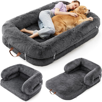 Oppetz 3 in 1 Foldable Human Dog Bed