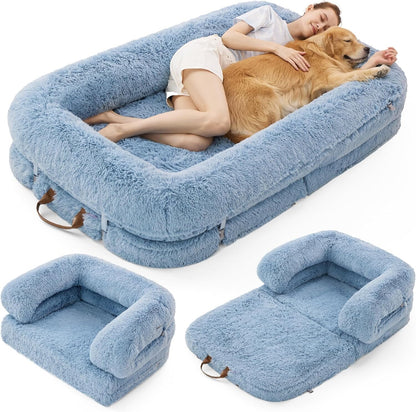 Oppetz 3 in 1 Foldable Human Dog Bed