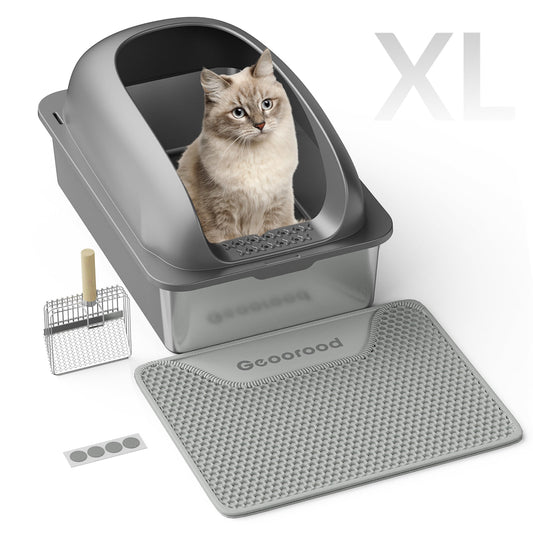Pet Cat Litter Box Stainless Steel with 20L capability