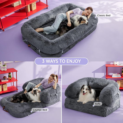 Oppetz 3 in 1 Foldable Human Dog Bed