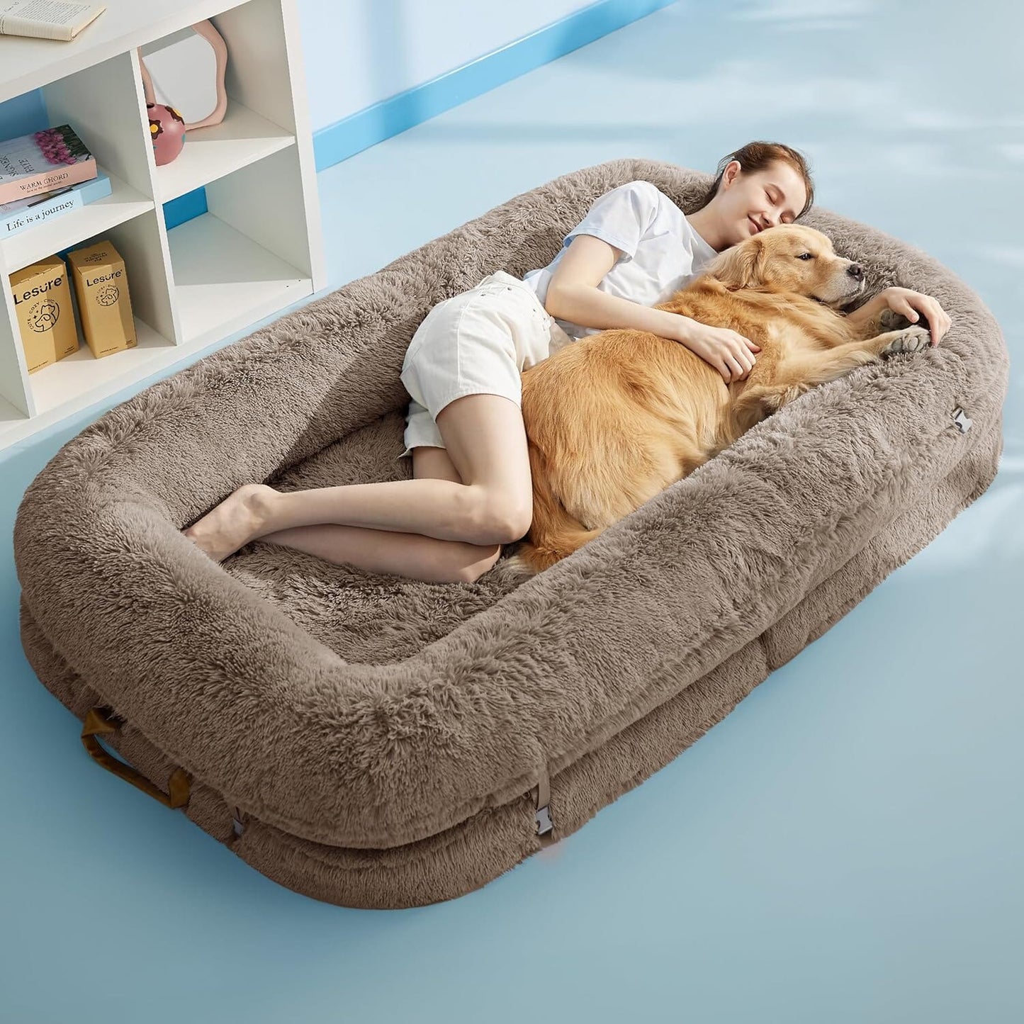 Oppetz 3 in 1 Foldable Human Dog Bed