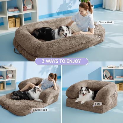 Oppetz 3 in 1 Foldable Human Dog Bed
