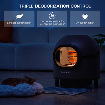 PET CAT LITTER BOX WITH APP CONTROL