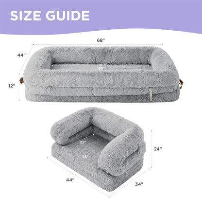 Oppetz 3 in 1 Foldable Human Dog Bed