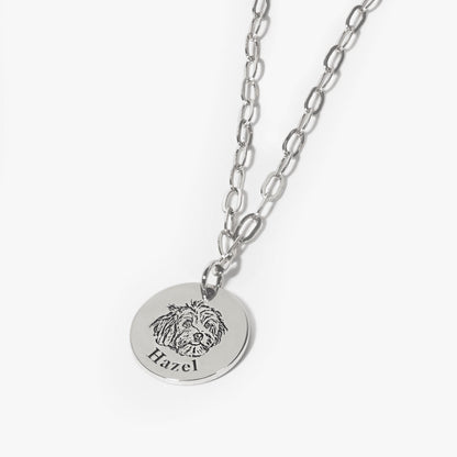 Paperclip Pet Face Necklace