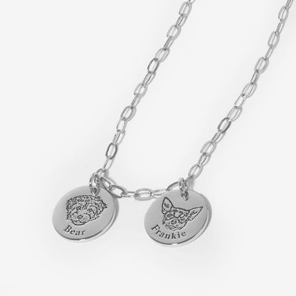 Paperclip Pet Face Necklace