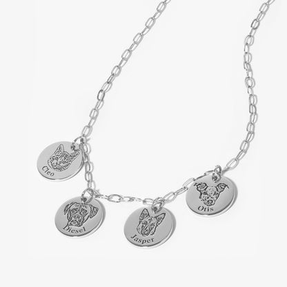 Paperclip Pet Face Necklace